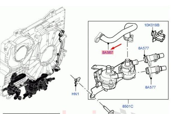 LR131970 - LAND ROVER DEFENDER L663 WATER HOSE LR131970 NEW GENUINE