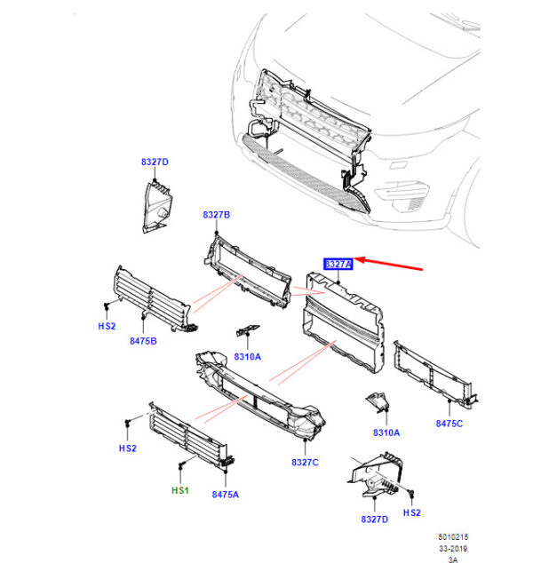 LR135199 - LR Range Rover Velar L560 Medium Air Repellent LR135199, Original Part