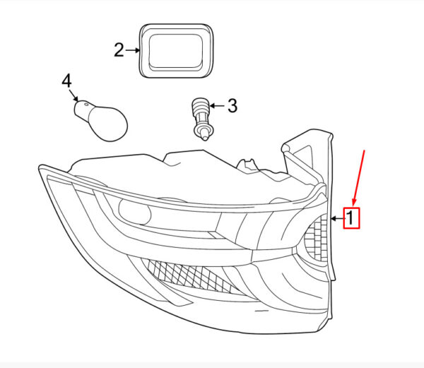 LR135573 - LAND ROVER DISCOVERY SPORT L550 REAR RIGHT TAIL LIGHT LR135573 NEW GENUINE