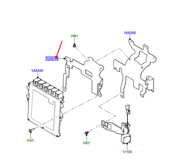 LR141292 - LR Range Rover Velar L560 Mount for Engine Control Unit RHD LR141292 Part