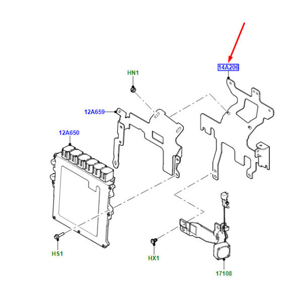 LR141295 - LR Range Rover Velar L560 Mount for Engine Control Unit RHD LR141295 NEW