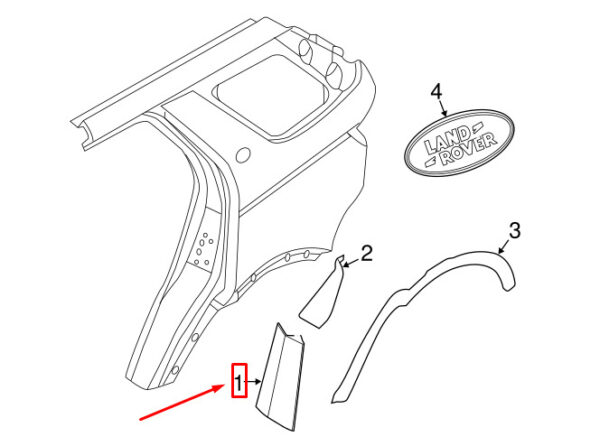 LR149373 - LR DISCOVERY SPORT L550 REAR RIGHT DOOR PANEL LR149373 NEW GENUINE