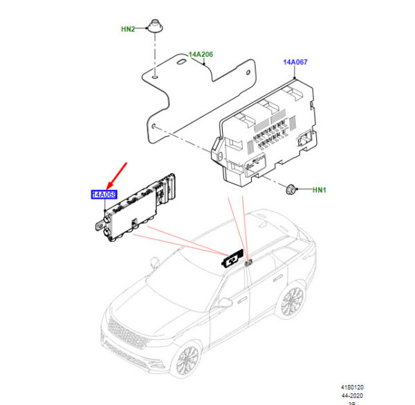 LR157910 - LR Range Rover Velar L560 Connection Fuse Box LR157910 NEW ORIGINAL