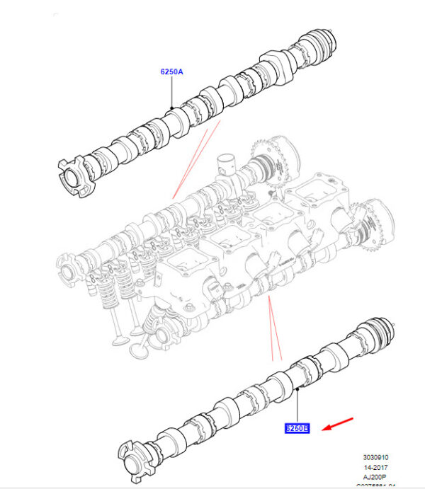 LR175099 - LAND ROVER RANGE ROVER VELAR L560 Inlet Camshaft LR175099 NEW GENUINE