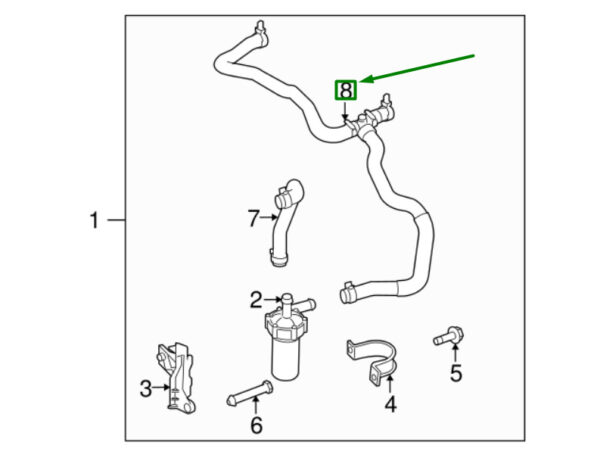 PCH502470 - LAND ROVER RANGE ROVER SPORT L320 Coolant Hose PCH502470 NEW Original