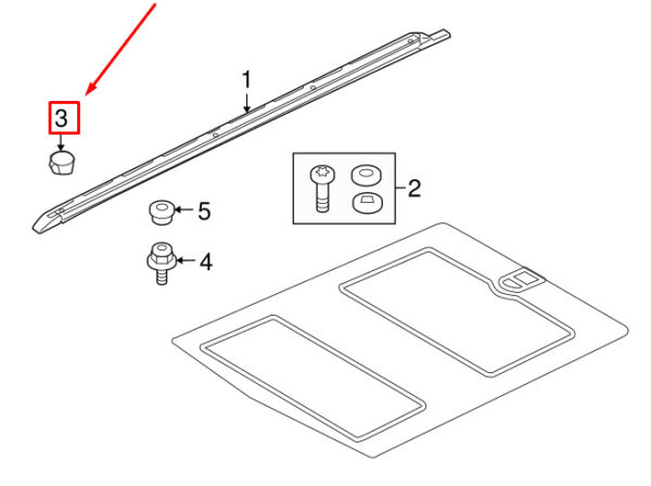 RZM500041 - 10PCS LR DISCOVERY 4 L319 ROOF RACK SIDE RACK CAP RZM500041 ORIGINAL