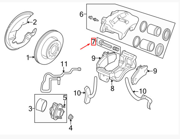 STC1920 - LR Range Rover II P38A Front Brake Caliper Guide Pin Set STC1920 NEW