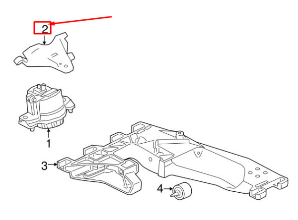 T4A1039 - JAGUAR F-PACE X761 Engine Bracket Right Side T4A1039 NEW GENUINE