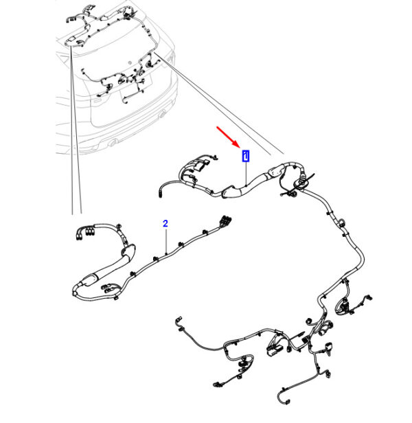 T4A14120 - JAGUAR F-PACE X761 Tailgate Harness T4A14120 NEW ORIGINAL
