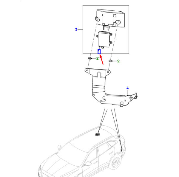 T4A14241 - JAGUAR F-PACE X761 Blind Angle Sensor Rear T4A14241 NEW ORIGINAL