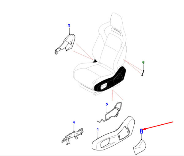 T4A15393PVJ - Jaguar F-Pace X761 Front Left Seat Outer Cover T4A15393PVJ NEW GENUINE