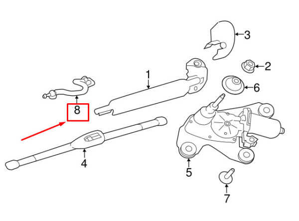 T4A2264 - Jaguar F-PACE X761 rear window washer nozzle T4A2264, original part