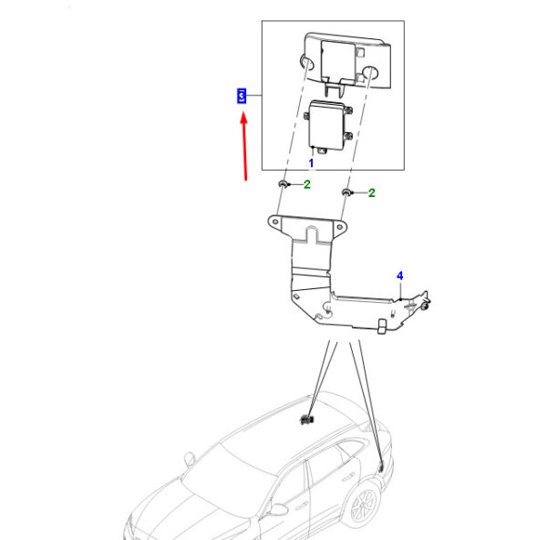 T4A28546 - JAGUAR F-PACE X761 Rear Right Blind Angle Sensor T4A28546 NEW ORIGINAL