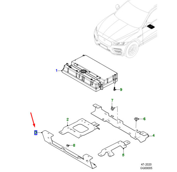 T4A33939 - JAGUAR F-PACE X761 Sound Amplifier Mount T4A33939, NEW, GENUINE