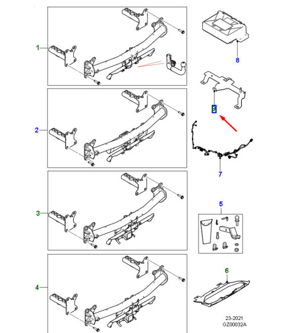 T4A37409 - Jaguar F-PACE X761 Trailer Clutch Mount T4A37409, Original Part