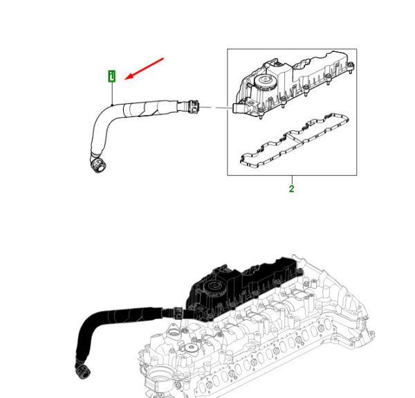 T4A37502 - JAGUAR F-PACE X761 Vent Hose T4A37502 NEW ORIGINAL
