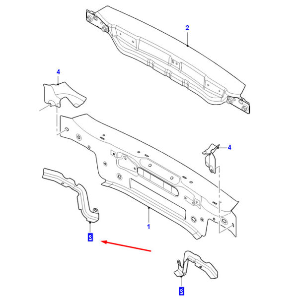 T4A3881 - Jaguar F-PACE X761 Right Rear Trim Gain Plate T4A3881 NEW