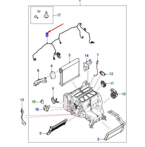 T4A41491 - JAGUAR F-PACE X761 Heating Harness LHD T4A41491 NEW ORIGINAL