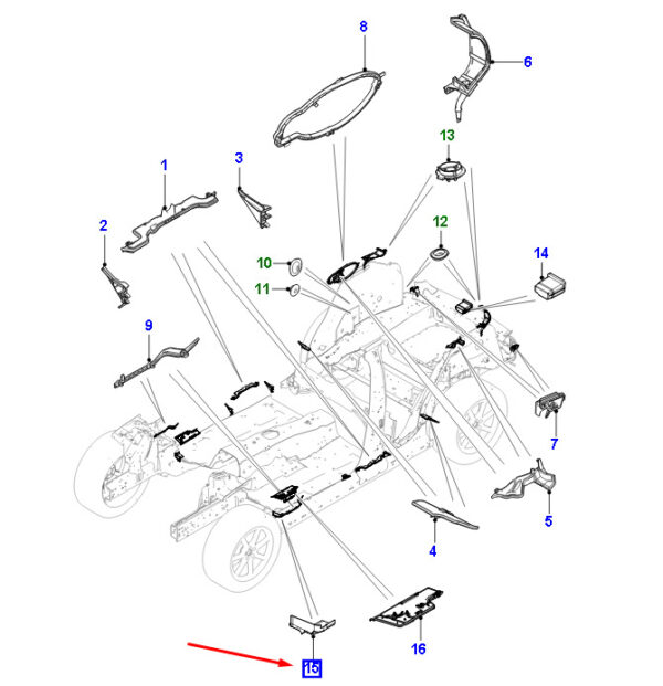 T4A43248 - Jaguar F-PACE X761 Gasket Front Right T4A43248, Original Part