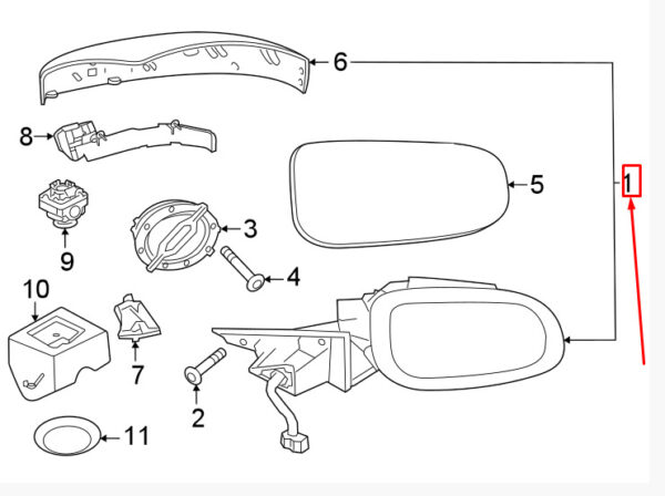 T4A5603 - JAGUAR F-PACE X761 Front Left Side Wing Mirror T4A5603 NEW GENUINE