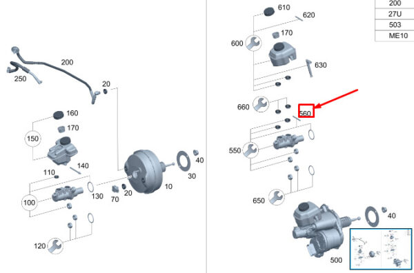 A0004219600 - New Mercedes-Benz S W223 Brake Master Cylinder Retaining Pin A0004219600 Genuine