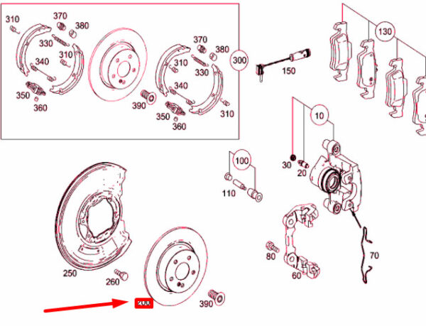 A0004231112 - NEW MERCEDES-BENZ E W212 REAR BRAKE DISC A000423111207 GENUINE