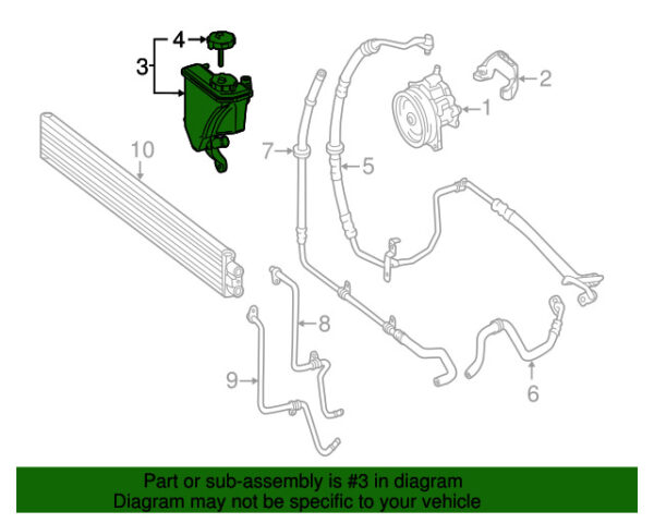 A0004603683 - NEW MERCEDES-BENZ SLK CLASS POWER STEERING RESERVOIR A0004603683 GENUINE