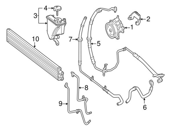 A0004603683 - NEW MERCEDES-BENZ SLK CLASS POWER STEERING RESERVOIR A0004603683 GENUINE
