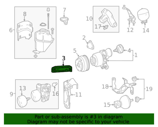 A0004662340 - NEW MERCEDES-BENZS CL-CLASS REAR POWER STEERING PUMP A0004662340 GENUINE