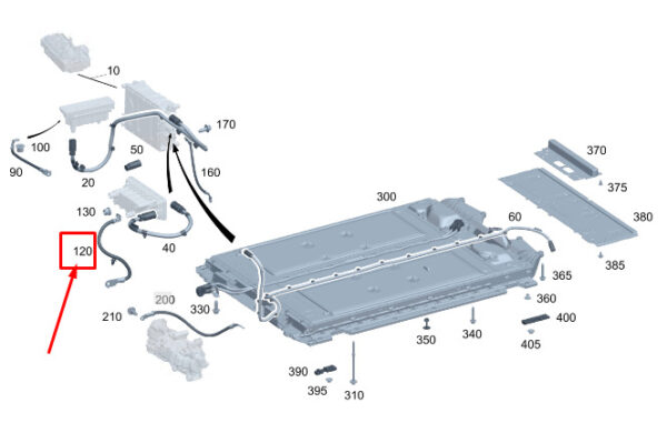 A0005403514 - New Mercedes-Benz EQS V297 Ground Lead from Heater to Body A0005403514