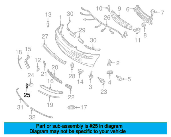 A00054204519011 - Mercedes-Benz holder for parking aid sensor front A00054204519011