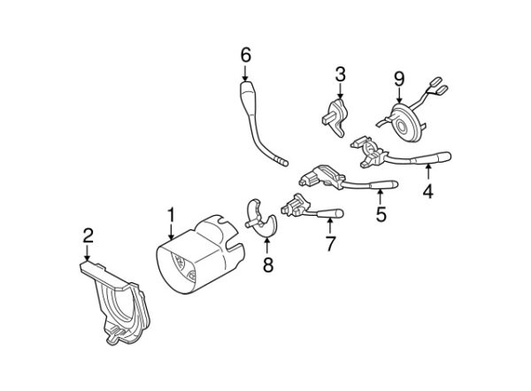 A0005451144 - NEW MERCEDES-BENZ E CLS CLASS STEERING COLUMN TILT CONNECTOR A0005451144 ORIGINAL