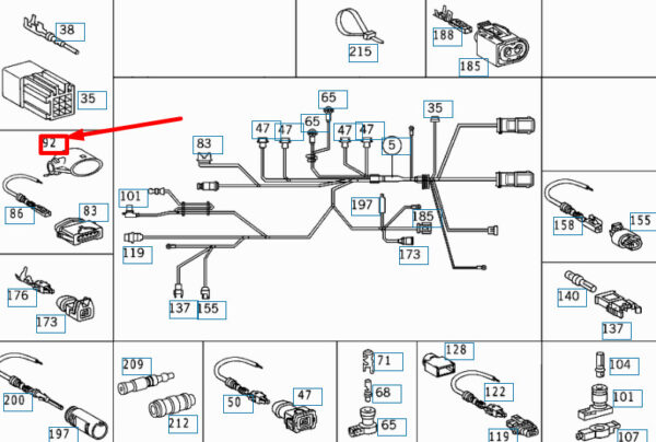 A0005453184 - NEW MERCEDES-BENZ ML W163 AIR MASS SENSOR COVER CAP A0005453184 GENUINE