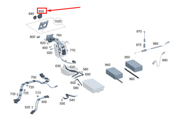 A0005458039 - New MERCEDES-BENZ EQS V297 DC Charging Socket Cover A0005458039