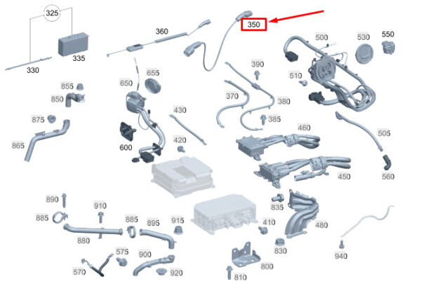 A0005838705 - Mercedes-Benz GLC X254 Charging Cable A0005838705 NEW ORIGINAL
