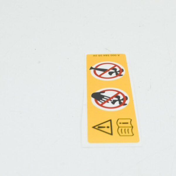 A0005840526 - NEW MERCEDES-BENZ CLA C117 FAN SHROUD INFORMATION LABEL A0005840526 ORIGINAL