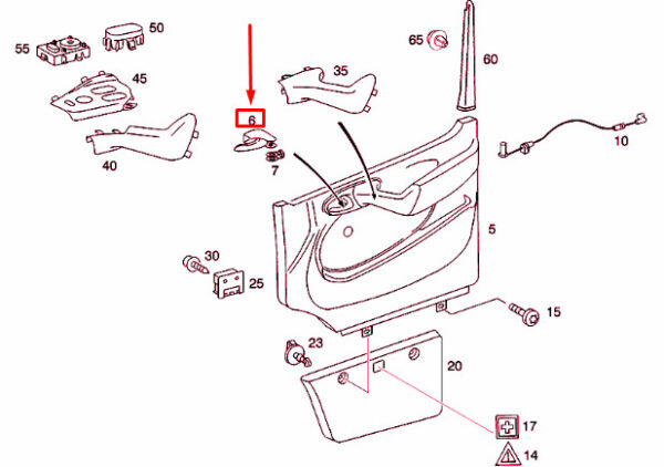 A0007270137 - NEW MERCEDES-BENZ SPRINTER 903 FRONT RIGHT DOOR LEVER A0007270137 ORIGINAL