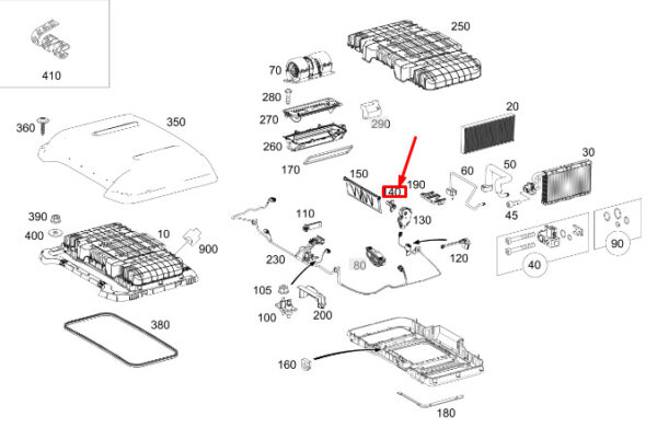 A0008311400 - Mercedes-Benz Sprinter 907 Air Flap Mount A0008311400 NEW ORIGINAL