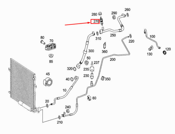 A0008320885 - NEW MERCEDES-BENZ R W251 A/C LINE VALVE ELEMENT A0008320885 GENUINE