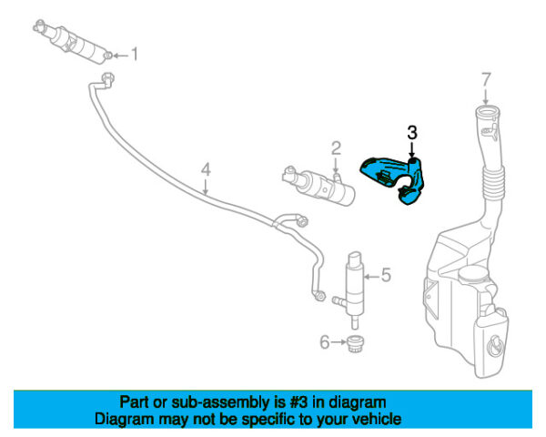 A0008691514 - Mercedes-Benz Headlight Washer Nozzle Bracket A0008691514