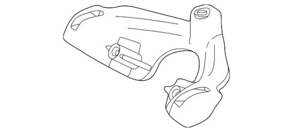 A0008691514 - Mercedes-Benz Headlight Washer Nozzle Bracket A0008691514