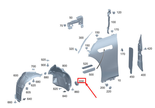 A0009054611 - New MERCEDES-BENZ EQS V297 Front LH Moisture Sensor A0009054611