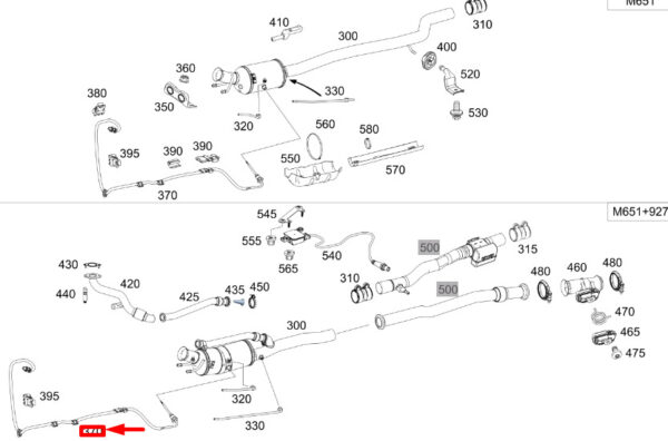 A0009058301 - NEW MB CLA C117 CATALYTIC CONVERTER TEMPERATURE SENSOR A0009058301