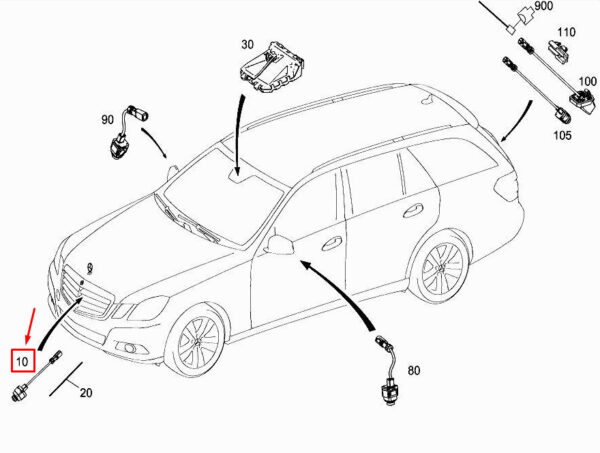 A0009059403 - NEW MERCEDES-BENZ E W212 FRONT 360 DEGREE VIEW CAMERA A0009059403