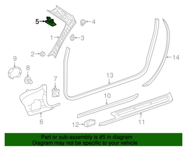 A00090699049051 - NEW MERCEDES-BENZ SLC S CLASS FRONT GLOVE BOX LIGHT A00090699049051 ORIGINAL