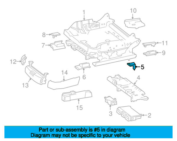 A0009103708 - Mercedes-Benz Front Right Seat Track Bracket A0009103708