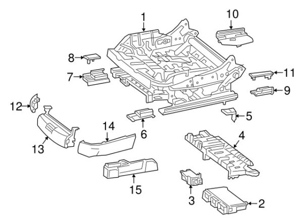 A0009103708 - Mercedes-Benz Front Right Seat Track Bracket A0009103708