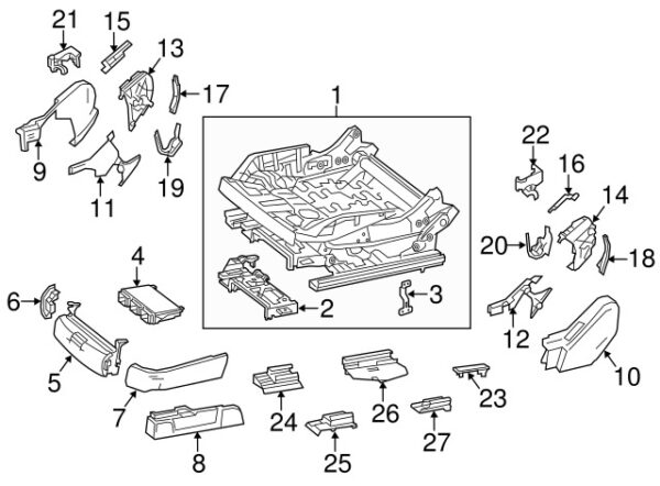 A0009111075 - NEW MERCEDES-BENZS CLASS LEFT POWER SEAT CONTROL MODULE BRACKET A0009111075