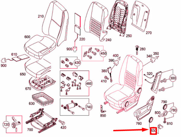 A0009184460 - OEM MB SPRINTER W906 FRONT SEAT LUMBAR ADJUSTMENT KNOB A0009184460 ORIGINAL
