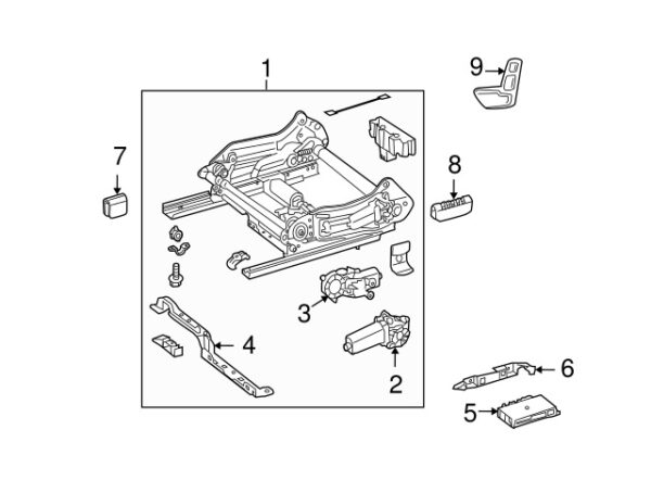 A0009190614 - Mercedes-Benz Rear Right Seat Track Bracket A0009190614